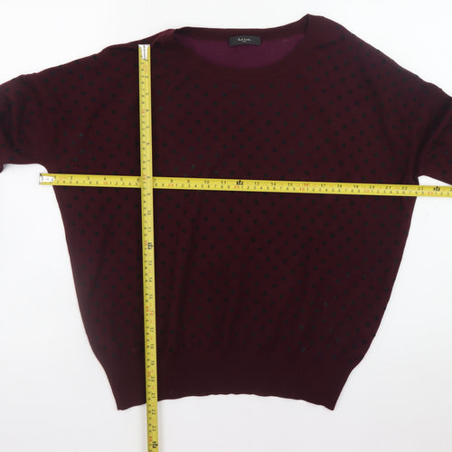 Paul Smith Women's Purple Merino Wool Polka Dot Jumper Size M