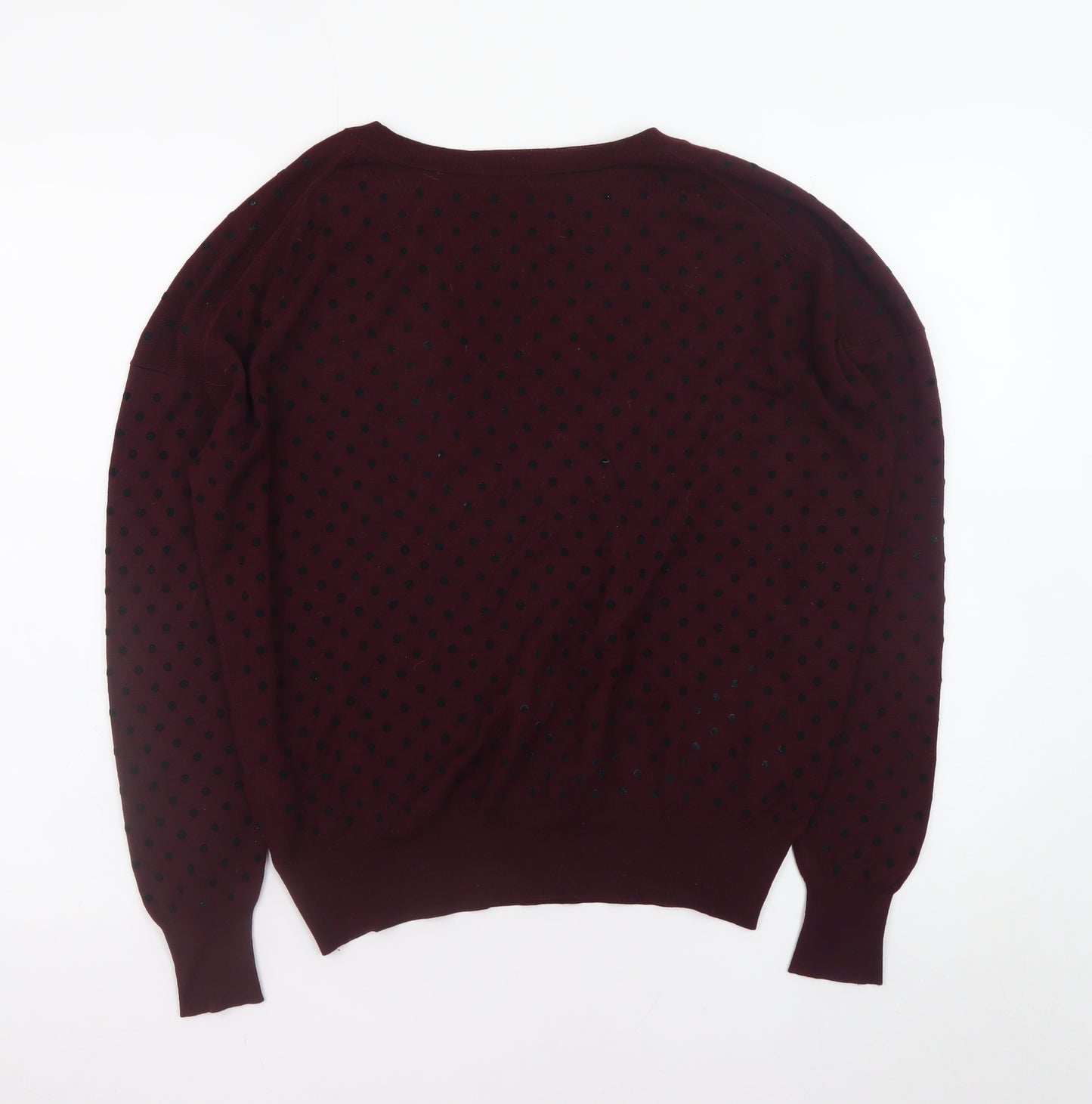 Paul Smith Women's Purple Merino Wool Polka Dot Jumper Size M
