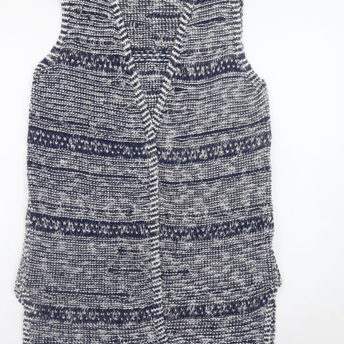 FatFace Women's Blue Cotton Knit Sleeveless Vest Size 12