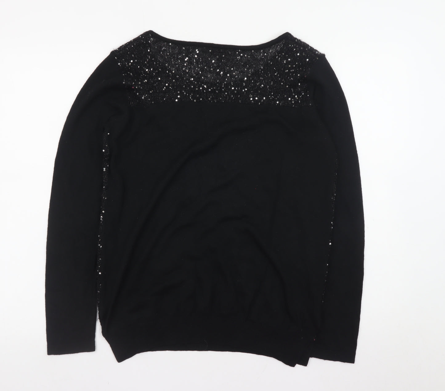Phase Eight Women’s Black Sequin Knit Jumper Size 10