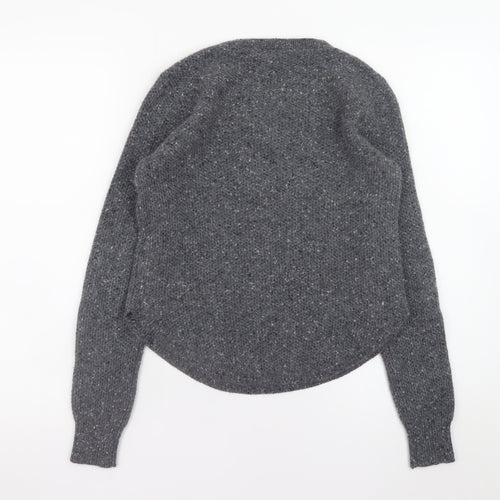 Club Monaco Women's Grey Cashmere Crew Neck Jumper XS