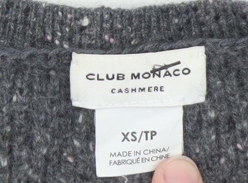 Club Monaco Women's Grey Cashmere Crew Neck Jumper XS