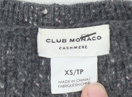 Club Monaco Women's Grey Cashmere Crew Neck Jumper XS