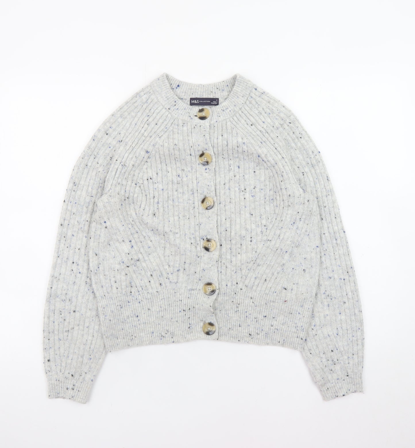 Marks and Spencer Women's Grey Knit Cardigan Small