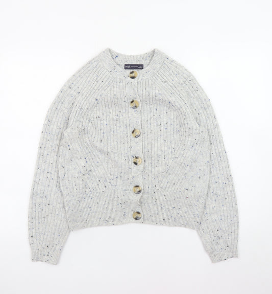Marks and Spencer Women's Grey Knit Cardigan Small