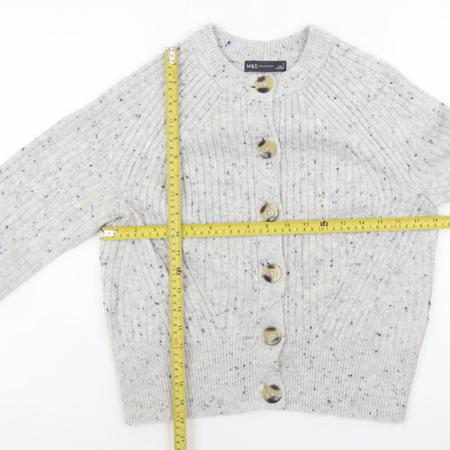 Marks and Spencer Women's Grey Knit Cardigan Small