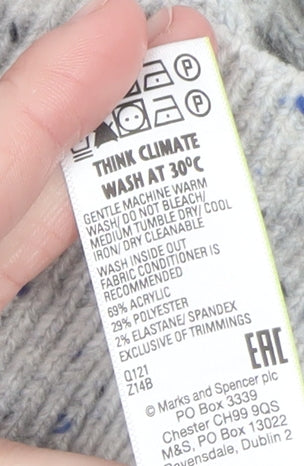 Marks and Spencer Women's Grey Knit Cardigan Small