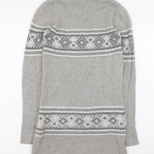 Crew Clothing Co. Women Grey Size 8 Knit Jumper Dress