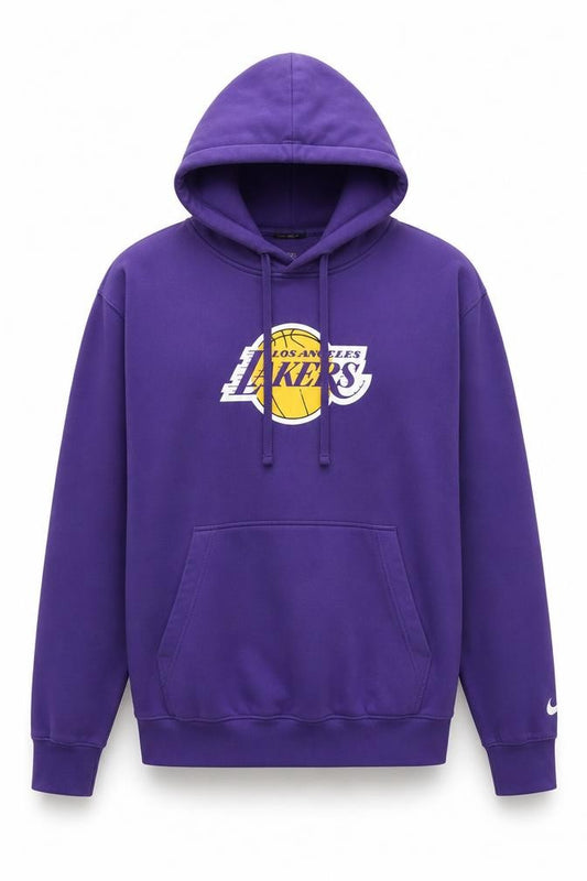 Front view of Nike Los Angeles Lakers Men's Purple Pullover Hoodie M