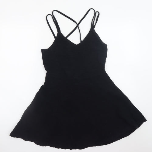 Superdry Women's Black Fit & Flare Sleeveless Short Dress M