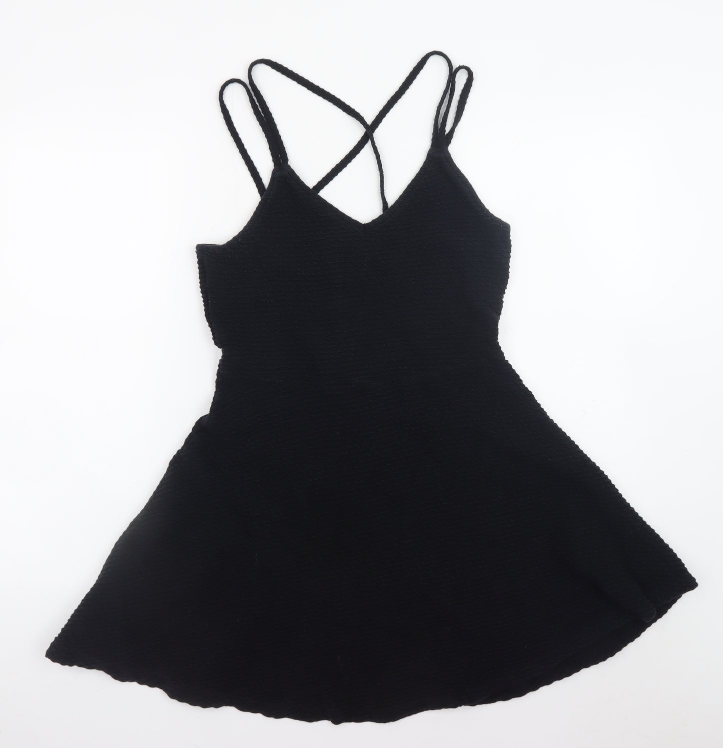 Superdry Women's Black Fit & Flare Sleeveless Short Dress M