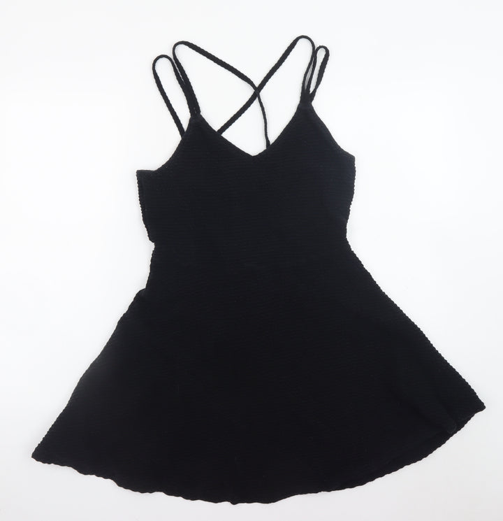 Superdry Women's Black Fit & Flare Sleeveless Short Dress M