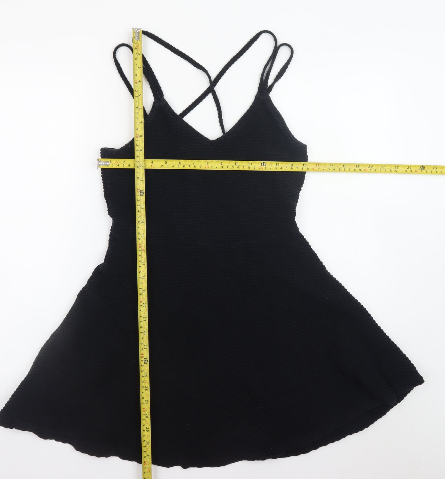 Superdry Women's Black Fit & Flare Sleeveless Short Dress M