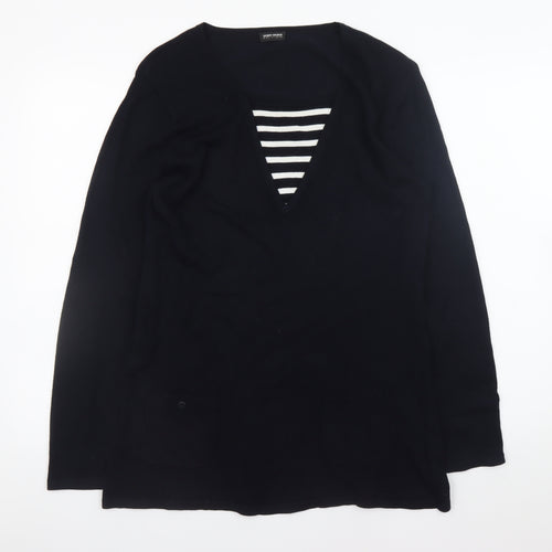 Gerry Weber Women’s Black V-Neck Shift Dress Size 12 Long Sleeve