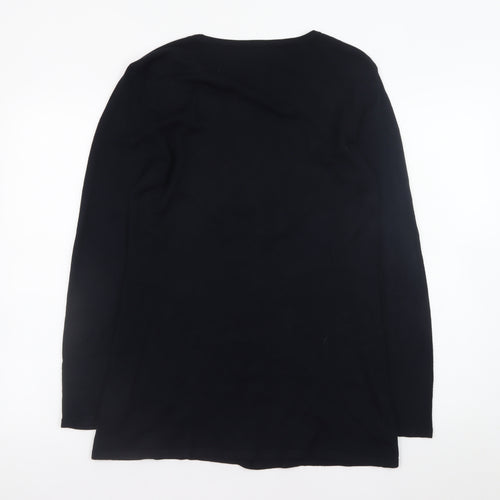 Gerry Weber Women’s Black V-Neck Shift Dress Size 12 Long Sleeve