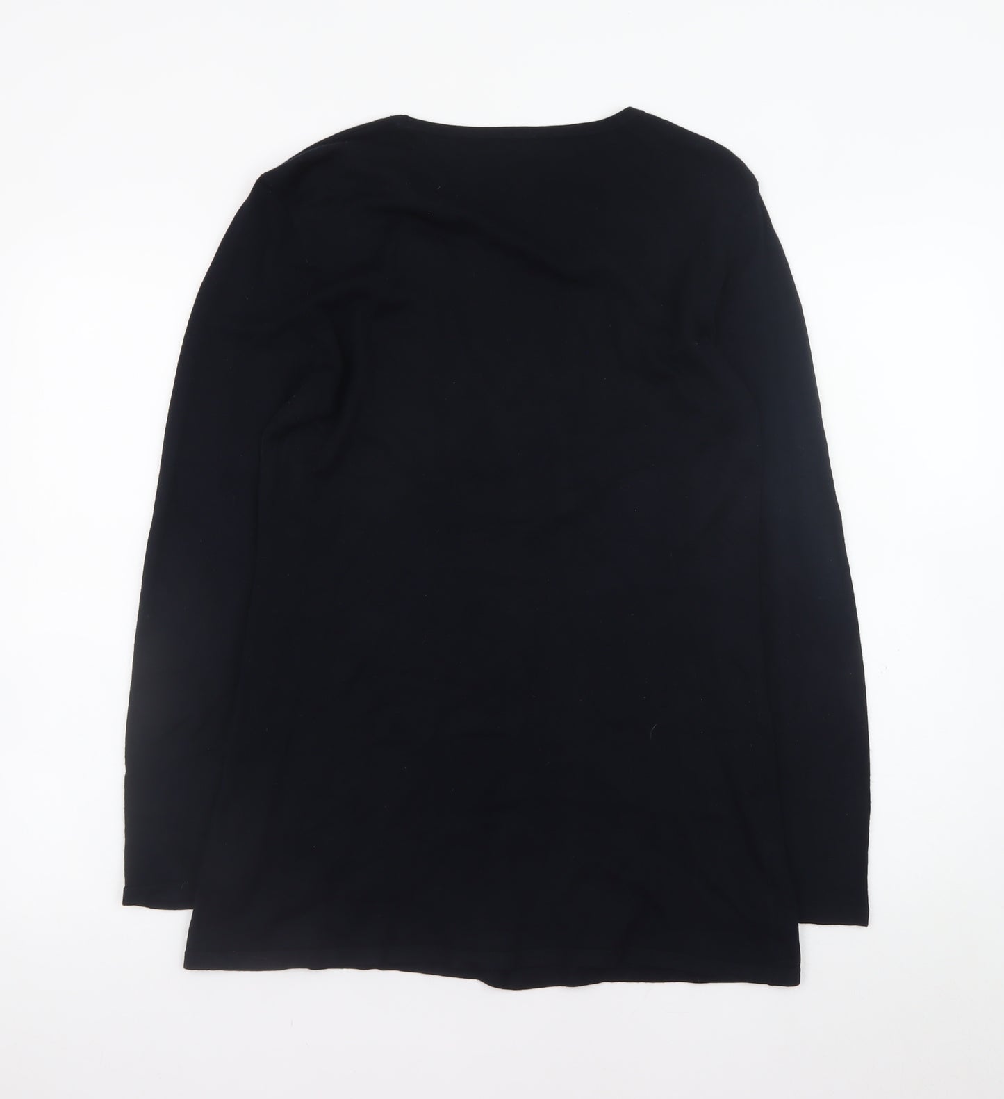 Gerry Weber Women’s Black V-Neck Shift Dress Size 12 Long Sleeve