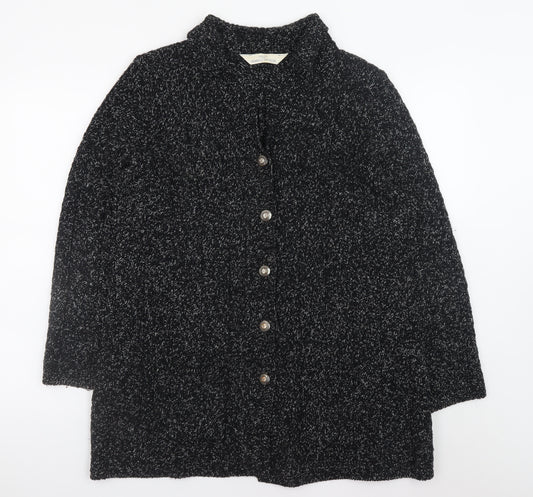 Marks and Spencer Women's Black Collared Knit Cardigan UK 18