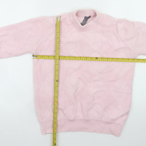 Sweaty Betty Women's Pink Diamond Knit Pullover Jumper Size M