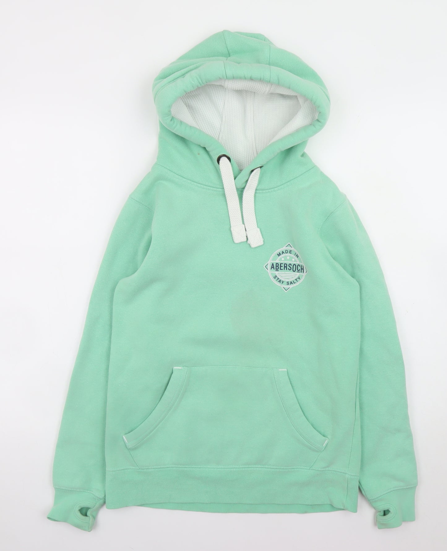 O'Shea Womens Mint Green Pullover Hoodie XS 15-16 Stay Salty Graphic