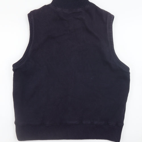 Marks & Spencer Men's Blue Cotton Waistcoat Medium Full Zip