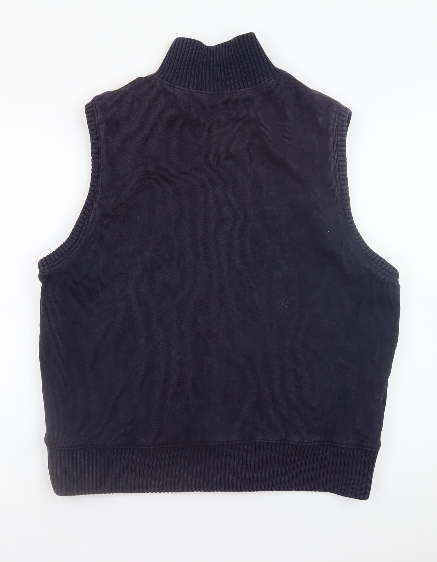 Marks & Spencer Men's Blue Cotton Waistcoat Medium Full Zip