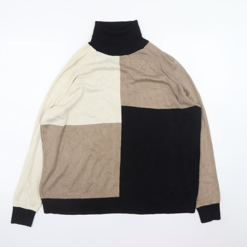 ET VOUS Womens Multicoloured Roll Neck Jumper Size 18