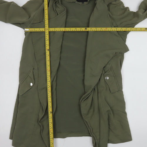 New Look Women’s Green Long Trench Coat Size 12 Lightweight