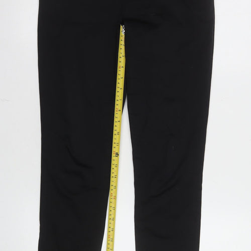 Ted Baker Women's Black Slim Trousers with Chain Detail Size 8