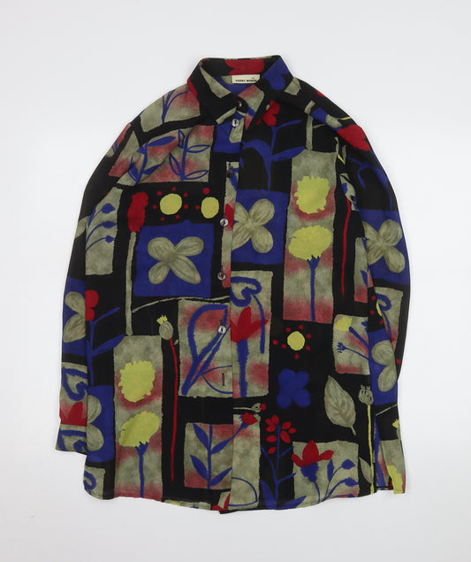 Gerry Weber Women's Multicoloured Floral Button-Up Tunic Shirt Size 12