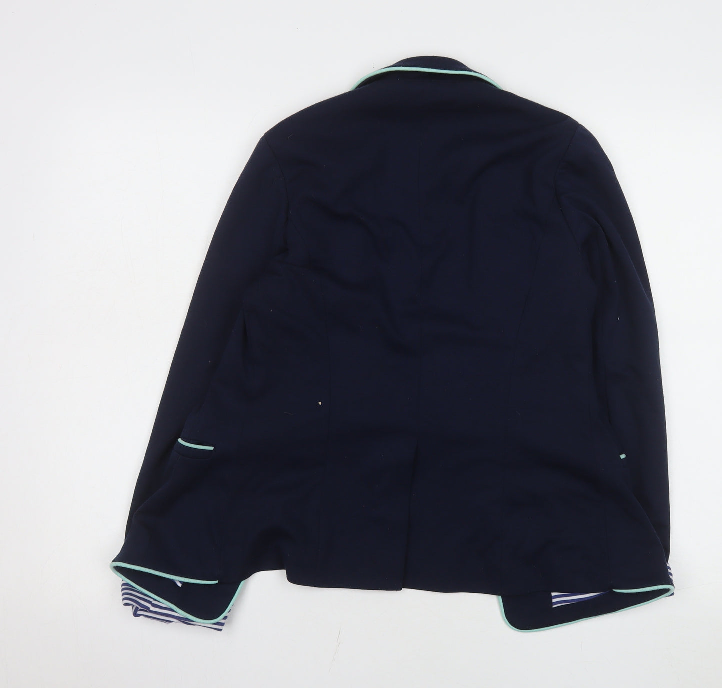 Yumi Women Navy Blue Blazer Jacket UK 10 Tailored Single Breasted Lined