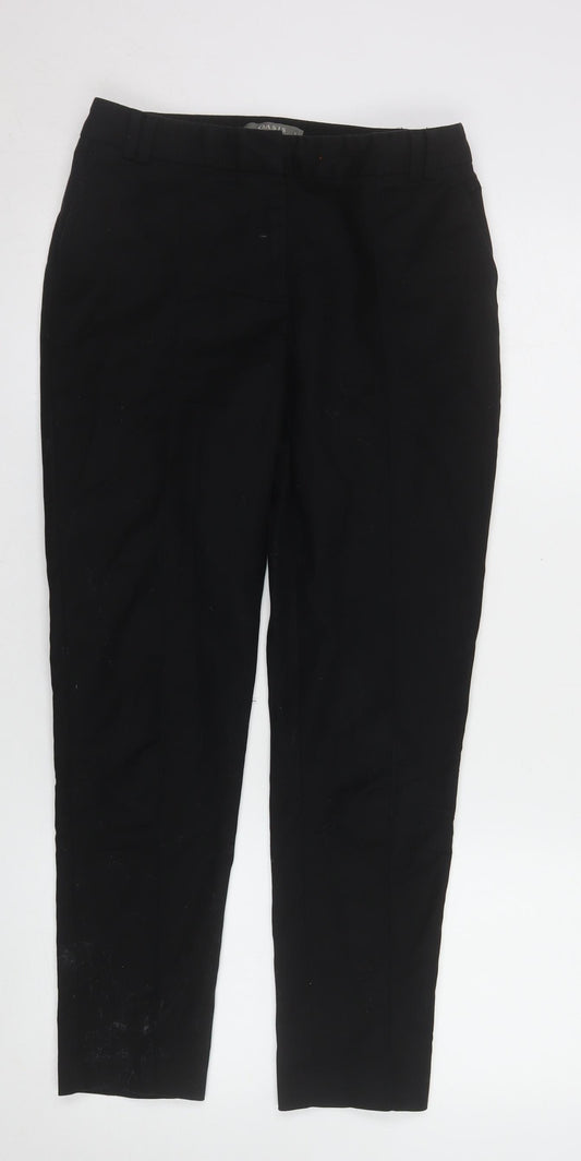 Oasis Women's Black Slim Cropped Trousers Size 8