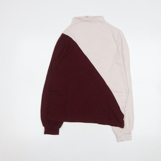 Next Women’s Multicoloured Mock Neck Long Sleeve Jumper Size 12