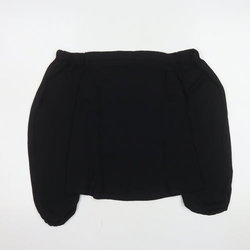Select Women’s Black Off Shoulder Chiffon Blouse UK 6