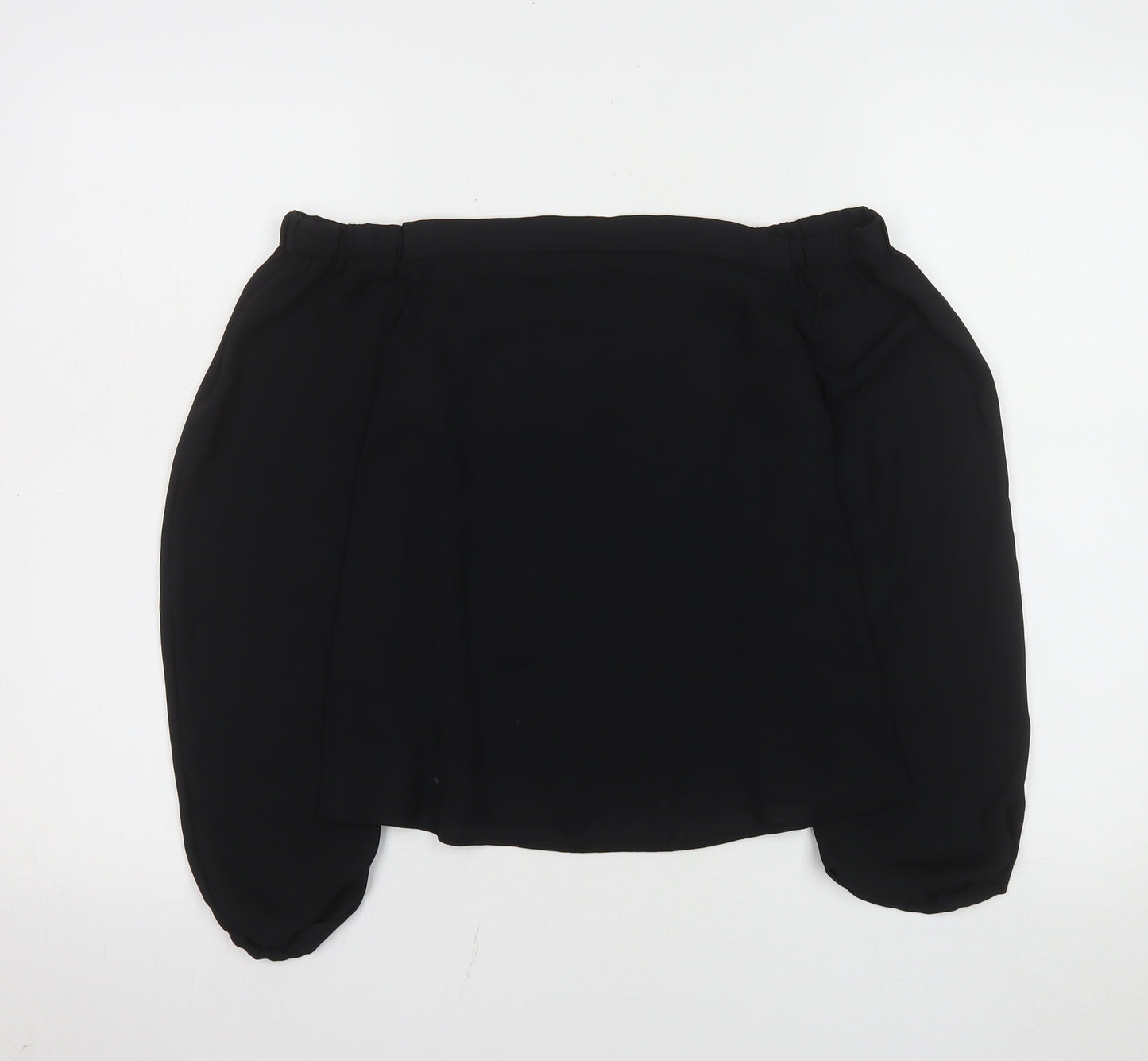 Select Women’s Black Off Shoulder Chiffon Blouse UK 6
