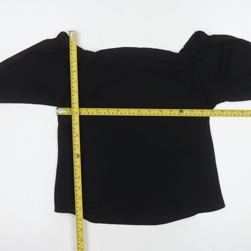 Select Women’s Black Off Shoulder Chiffon Blouse UK 6