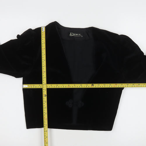 Début Women's Black Velvet Cropped Suit Jacket Size 10