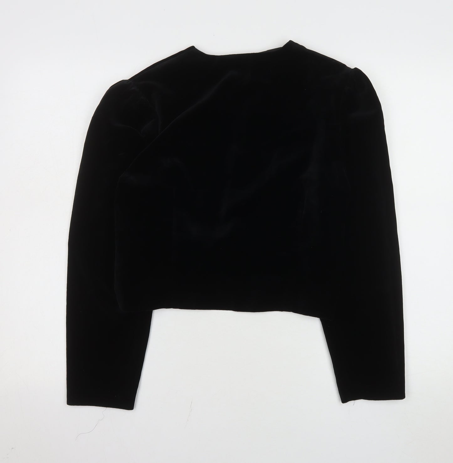 Début Women's Black Velvet Cropped Suit Jacket Size 10