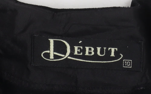 Début Women's Black Velvet Cropped Suit Jacket Size 10