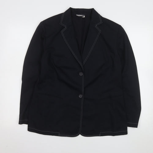Gerry Weber Women's Black Size 16 Single-Breasted Blazer Jacket