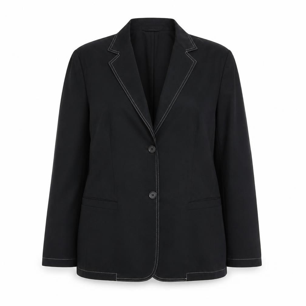 Front view of Gerry Weber Women's Black, size 16, Single-Breasted Blazer Jacket