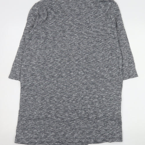 Tu Women Grey Cotton Shift Dress Size 16 Casual 3/4 Sleeve