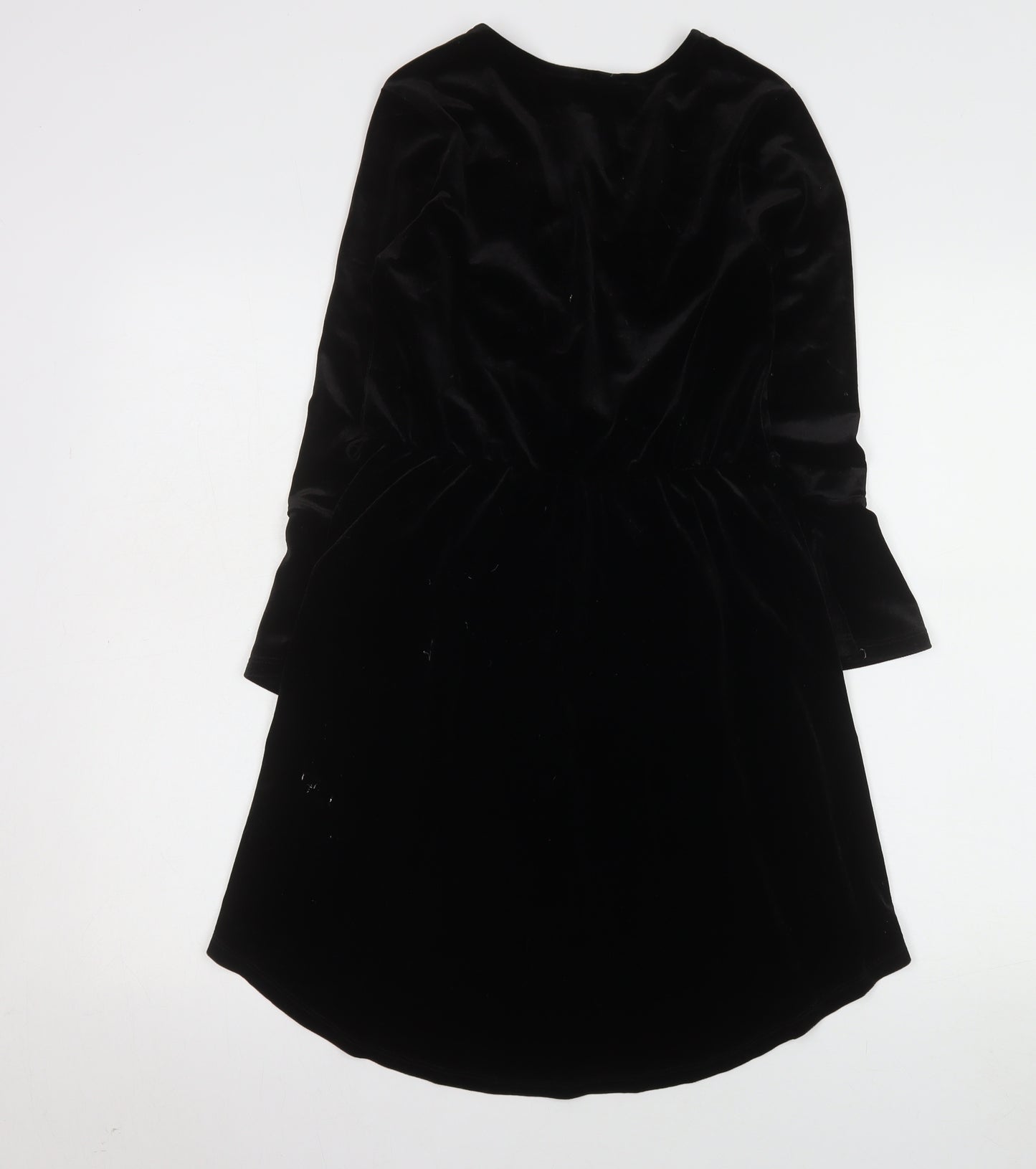 H&M Divided Women’s Black Velvet Wrap Dress Size 6