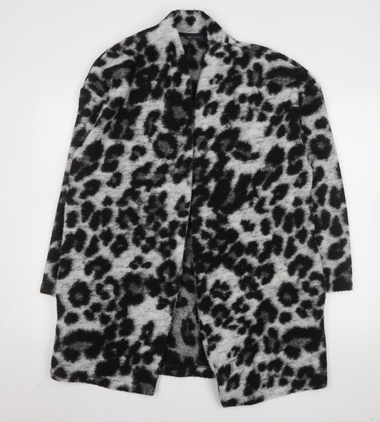 Marks and Spencer Women's Black Mix Animal Print Coatigan Size 16
