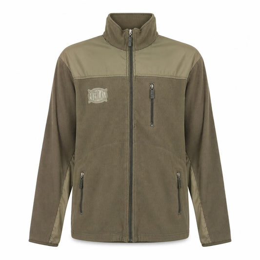 Front view of Everlast Men's Green Fleece Full Zip Sports Jacket, size L