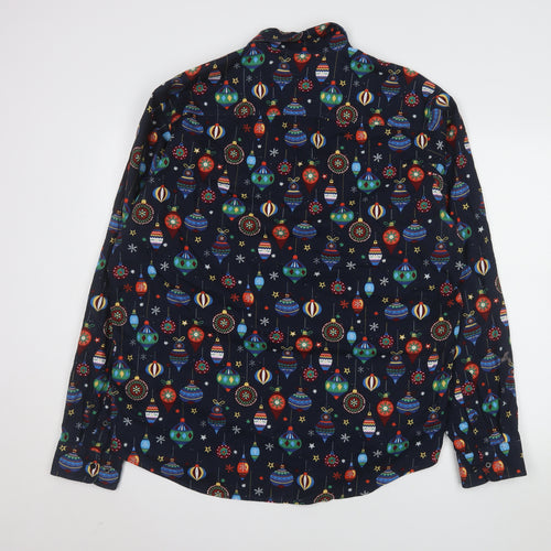 Next Men's Multicoloured Christmas Print Shirt XL Button-Up