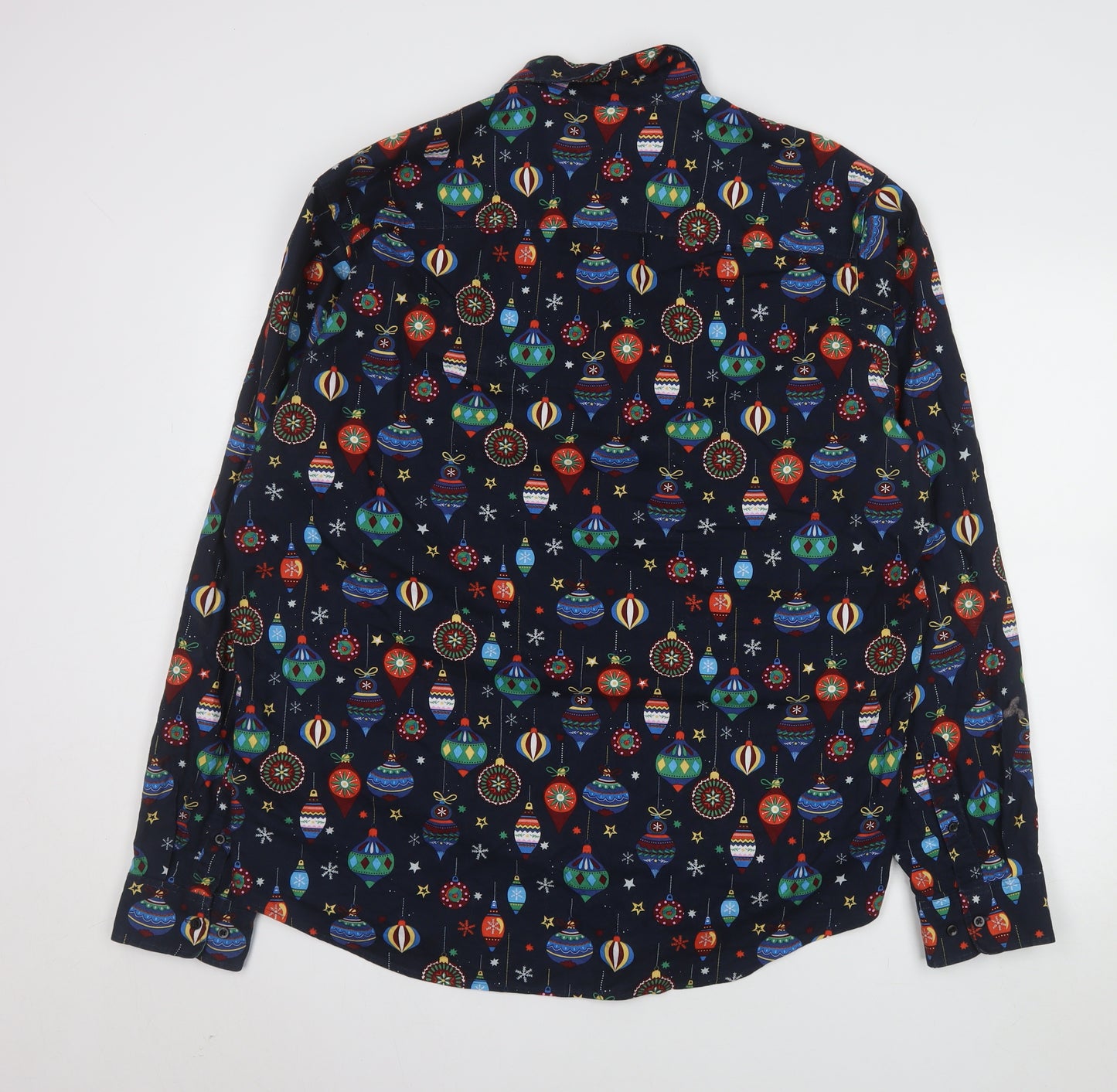 Next Men's Multicoloured Christmas Print Shirt XL Button-Up