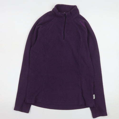 Quechua Women’s Purple 1/4 Zip Fleece Pullover Sweatshirt Size 12