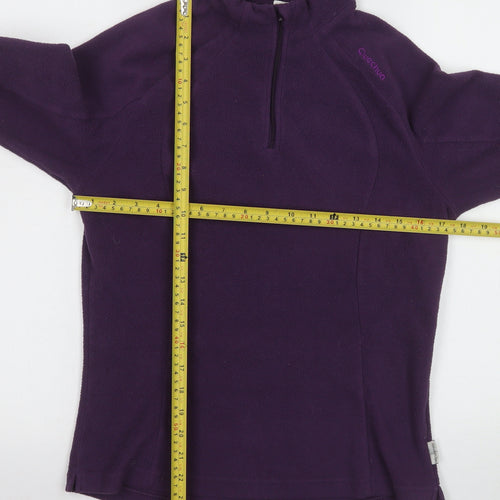 Quechua Women’s Purple 1/4 Zip Fleece Pullover Sweatshirt Size 12