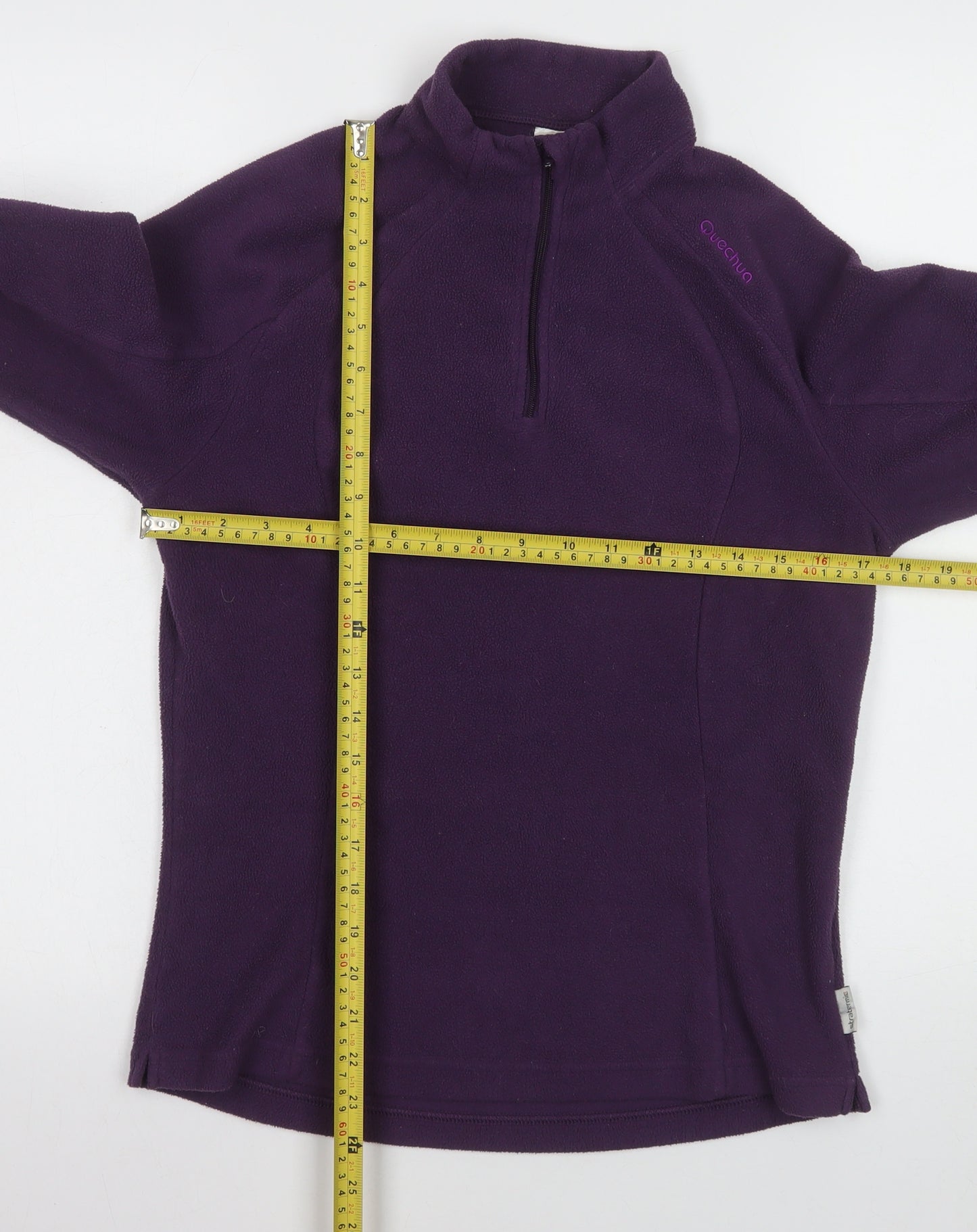Quechua Women’s Purple 1/4 Zip Fleece Pullover Sweatshirt Size 12