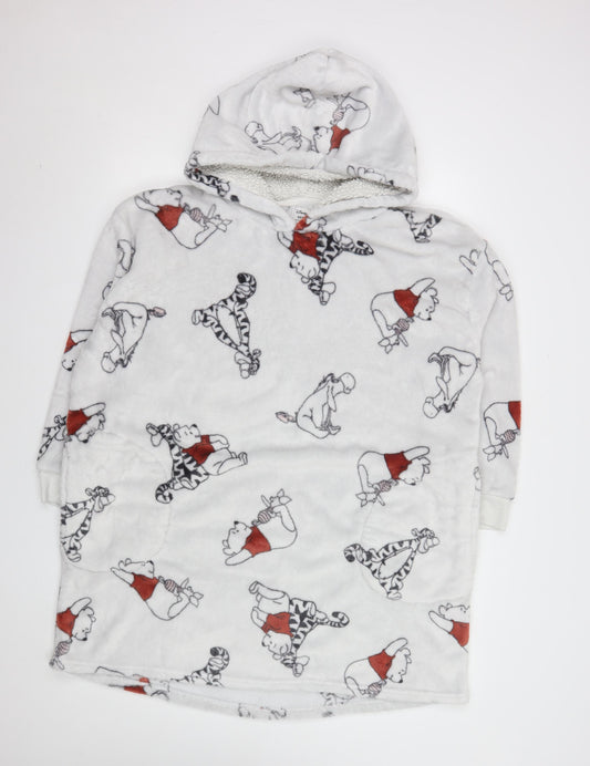 Primark Women’s White Winnie the Pooh Fleece Hooded Nightshirt XS